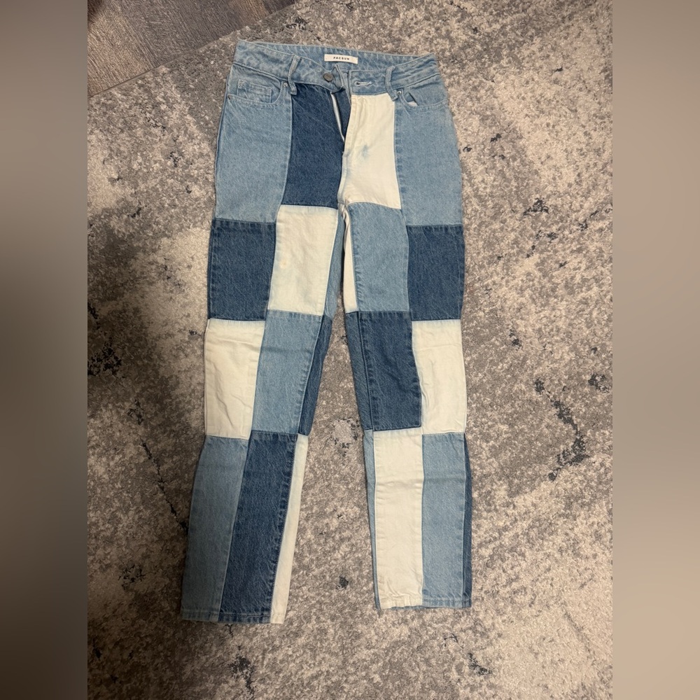 PacSun Contrast Blue Denim Jeans - Picture 2 of 5